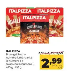 Alimerka Italpizza pizza grillfest la número 1 oferta
