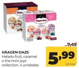 Alimerka Häagen-Dazs helado fruit, caramel o the mini joys collection oferta