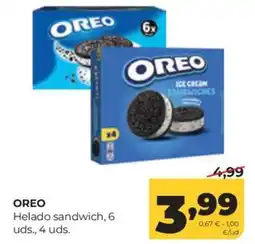 Alimerka Oreo helado sandwich oferta