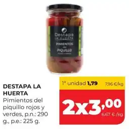 Alimerka Destapa la huerta pimientos del piquillo rojos y verdes oferta