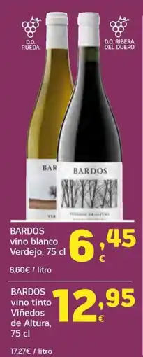 HiperDino Bardos vino blanco Verdejo oferta