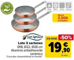 Carrefour Market san ignacio lote 3 sartenes oferta