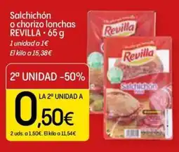 Dialprix Revilla salchichón o chorizo lonchas oferta