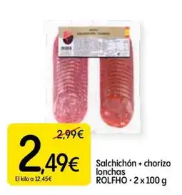 Dialprix rolfho salchichon + chorizo lonchas oferta