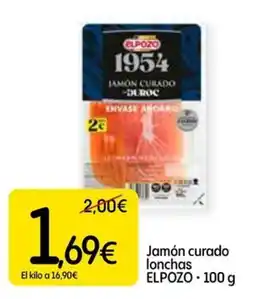Dialprix Elpozo jamón curado lonchas oferta