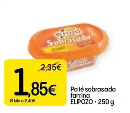 Dialprix Elpozo paté sobrasada tarrina oferta
