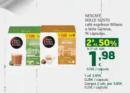 HiperDino Nescafé Dolce Gusto café espresso Milano o latte Genova oferta