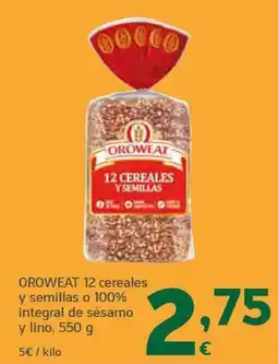 HiperDino Oroweat 12 cereales y semillas oferta