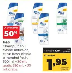 Alimerka H&S champú 2 en 1 oferta