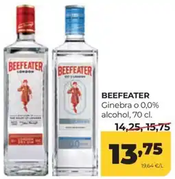Alimerka Beefeater ginebra 0,0% oferta