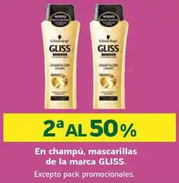 HiperDino Gliss champú, mascarillas oferta