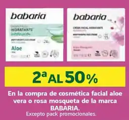HiperDino Babaria cosmética facial aloe vera o rosa mosqueta oferta