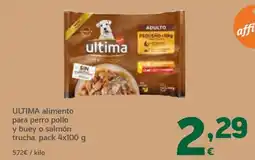 HiperDino ultima alimento para perro pollo y buey o salmón trucha oferta