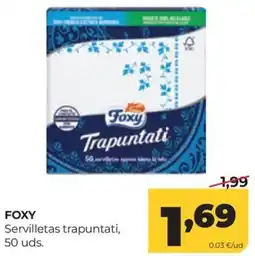 Alimerka Foxy servilletas trapuntati oferta