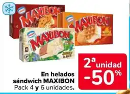 Carrefour Market Maxibon helados sándwich oferta