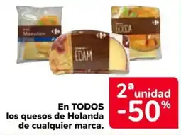 Carrefour Market En todos los quesos de holanda de cualquier marca oferta
