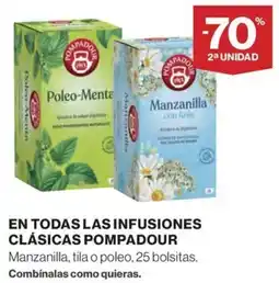 El Corte Inglés Pompador Infusion Clásicas Manzanilla Tila Poleo oferta