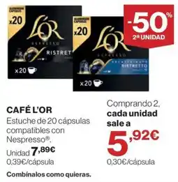 El Corte Inglés Café L'Or oferta