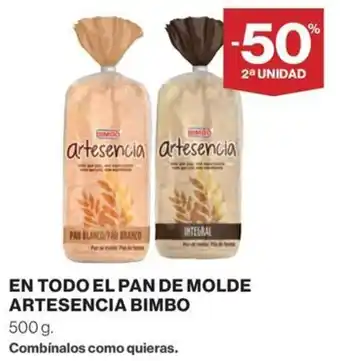 Bimbo En todo el pan de molde artesencia