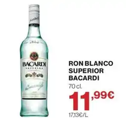 El Corte Inglés Bacardi ron blanco superior oferta