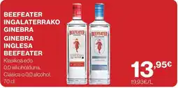 El Corte Inglés Beefeater ginebra inglesa oferta