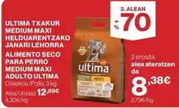 El Corte Inglés Ultima txakur medium maxi helduarentzako janari lehorra oferta