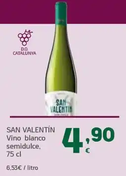 HiperDino San Valentín Vino blanco semidulce oferta