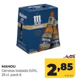 Alimerka Mahou cerveza tostada 0,0% oferta