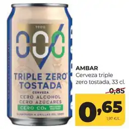 Alimerka Ambar cerveza triple zero tostada oferta