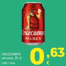 HiperDino Cruzcampo pilsen oferta