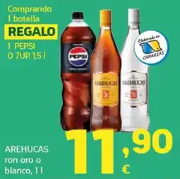 HiperDino Arehucas ron oro o blanco oferta