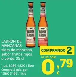 HiperDino Ladrón de manzanas sidra de manzana oferta
