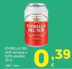 HiperDino Estrella del sur cerveza o 0,0% alcohol oferta