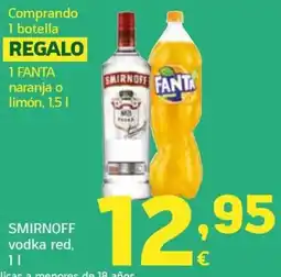 HiperDino Smirnoff vodka red oferta