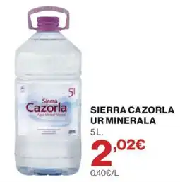 El Corte Inglés Sierra Cazorla ur minerala oferta