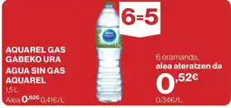 El Corte Inglés Aquarel agua sin gas oferta