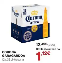 El Corte Inglés Corona garagardoa oferta