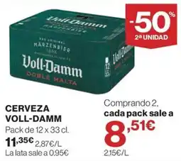 El Corte Inglés Voll-Damm cerveza oferta