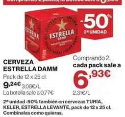 El Corte Inglés Cerveza estrella damm oferta