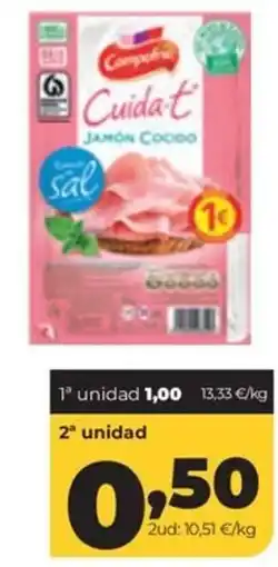 Alimerka Campofrío Cuida't Jamón Cocido oferta