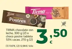 HiperDino Tirma chocolate con leche oferta
