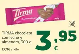 HiperDino Tirma chocolate con leche y almendra oferta
