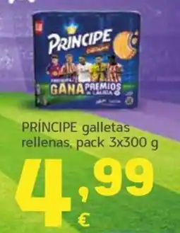 HiperDino Príncipe galletas rellenas oferta