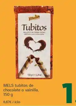 HiperDino mels tubitos de chocolate o vainilla oferta