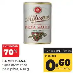 Alimerka La Molisana salsa aromática para pizza oferta