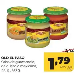 Alimerka Old el paso salsa de guacamole, de queso o mexicana oferta
