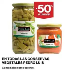 El Corte Inglés Pedro Luis En todas las conservas vegetales oferta