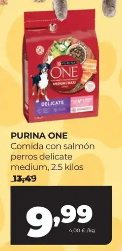 Alimerka purina one comida con salmón perros delicate medium oferta