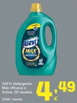 HiperDino Asevi detergente Max eficacia o Active oferta