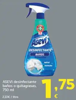 HiperDino Asevi desinfectante baños o quitagrasas oferta
